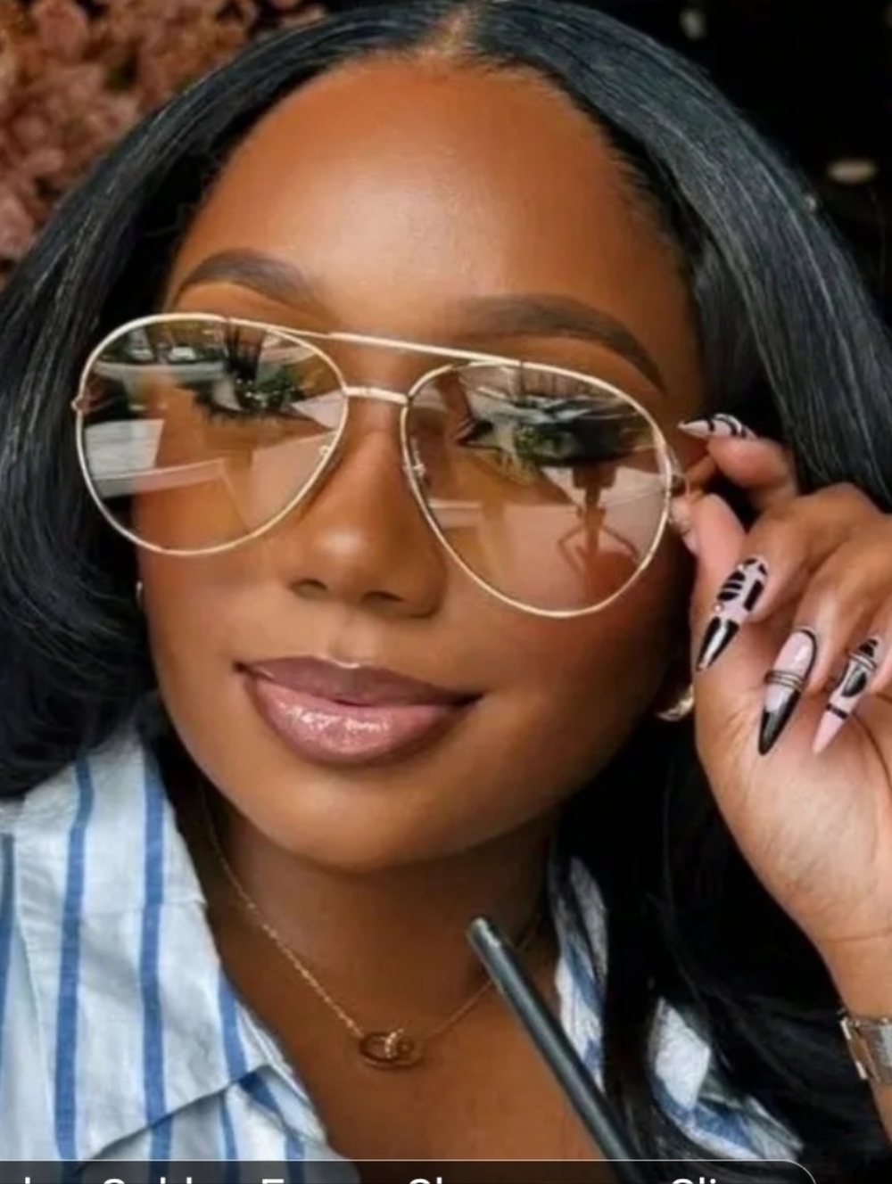 Champagne Life Orange Slice Aviator Sunglasses - Women's Accessories
